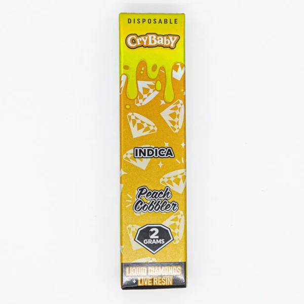 Peach-Cobbler-Indica-CryBaby CryBaby 2G Live Resin Liquid Diamonds | Pluma de Wax