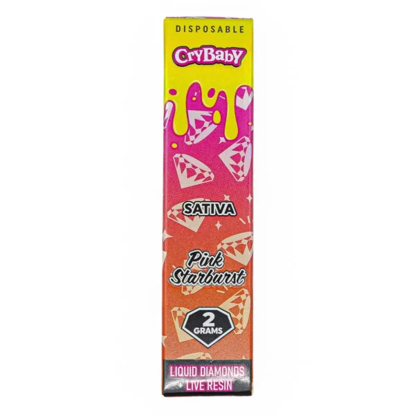 Pink-Starburst-Sativa-CryBaby CryBaby 2G Live Resin Liquid Diamonds | Pluma de Wax