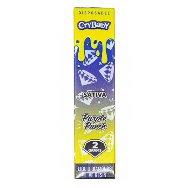 Purple-Punch-Sativa-CryBaby CryBaby 2G Live Resin Liquid Diamonds | Pluma de Wax