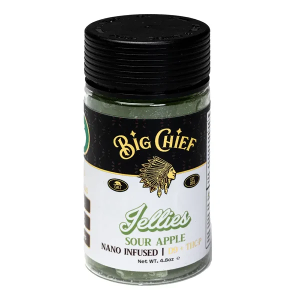 Sour-Apple-Big-Chief-Gummies Gomitas Big Chief (Nano Infused) 500mg